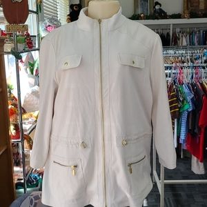 Chico's: Cream jacket (no hood)